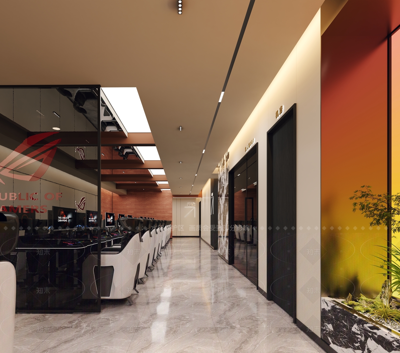 现代网吧网咖3D模型下载【ID:1206330263】