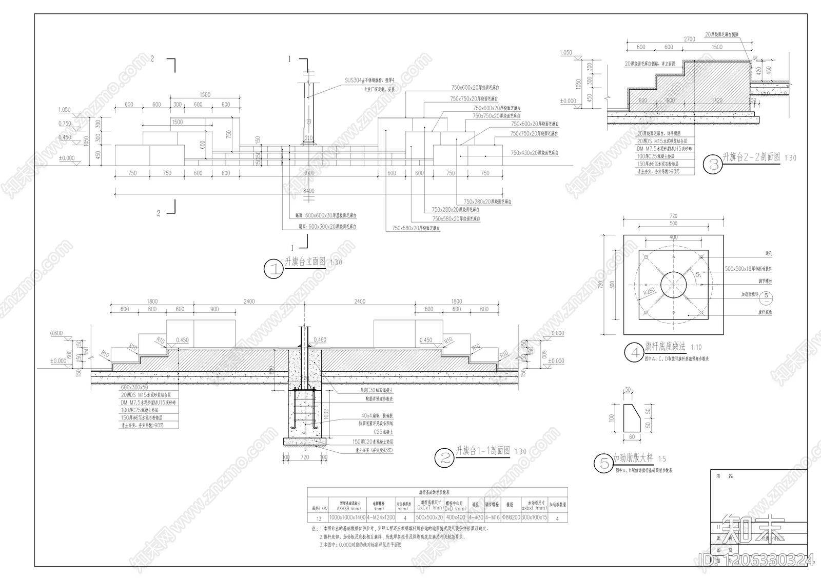 现代其他景观cad施工图下载【ID:1206330324】