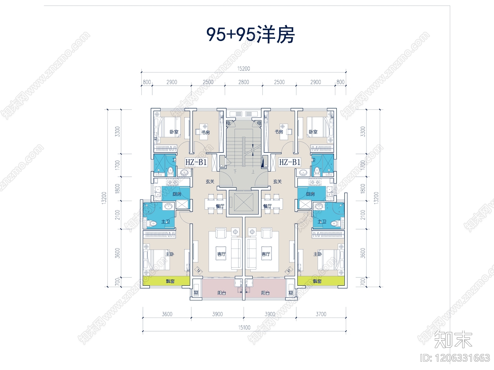 现代住宅楼建筑施工图下载【ID:1206331663】