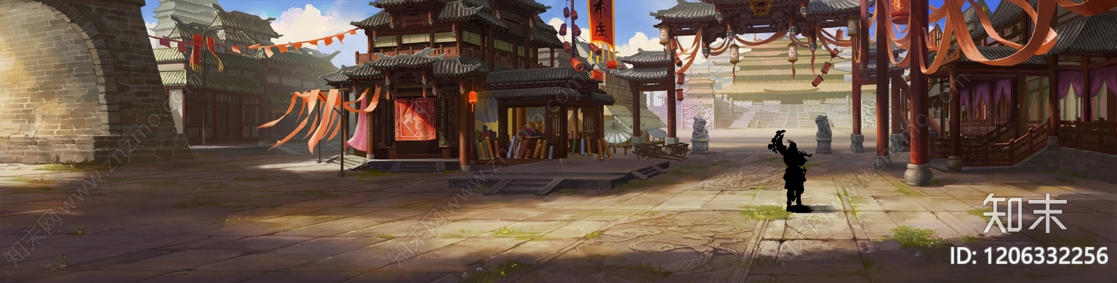 中式建筑群贴图下载【ID:1206332256】