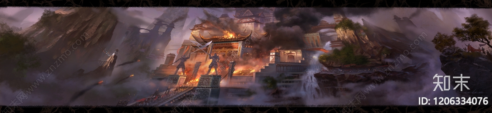 中式建筑群贴图下载【ID:1206334076】