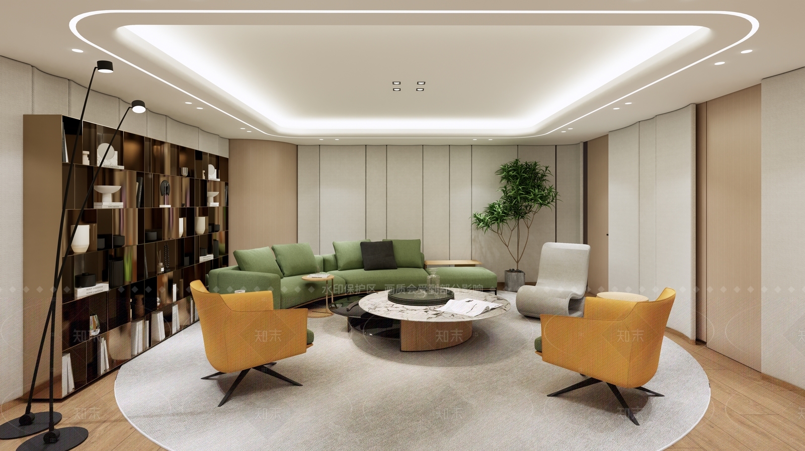 现代意式接待室SU模型下载【ID:1206334538】