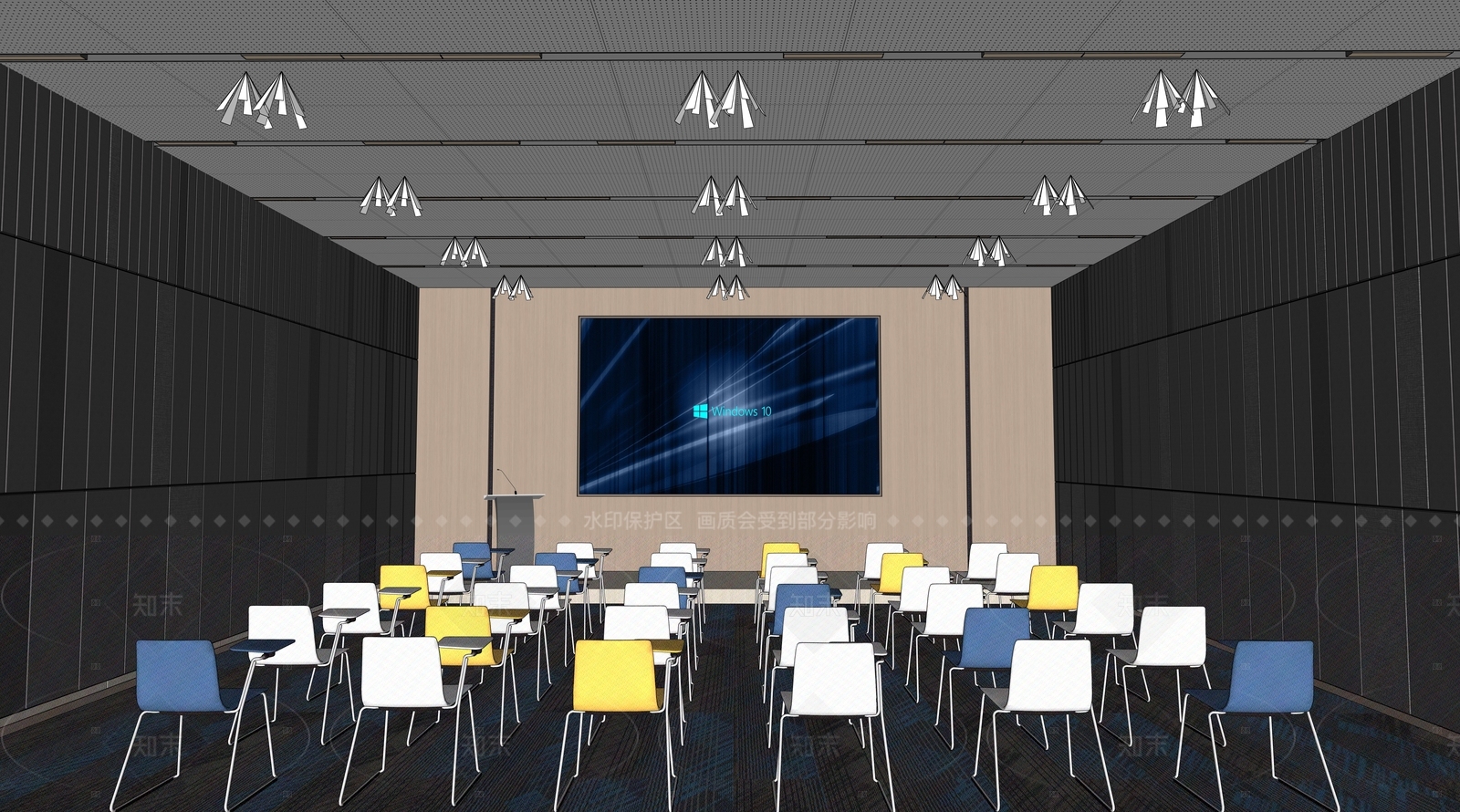 现代简约会议室SU模型下载【ID:1206340199】