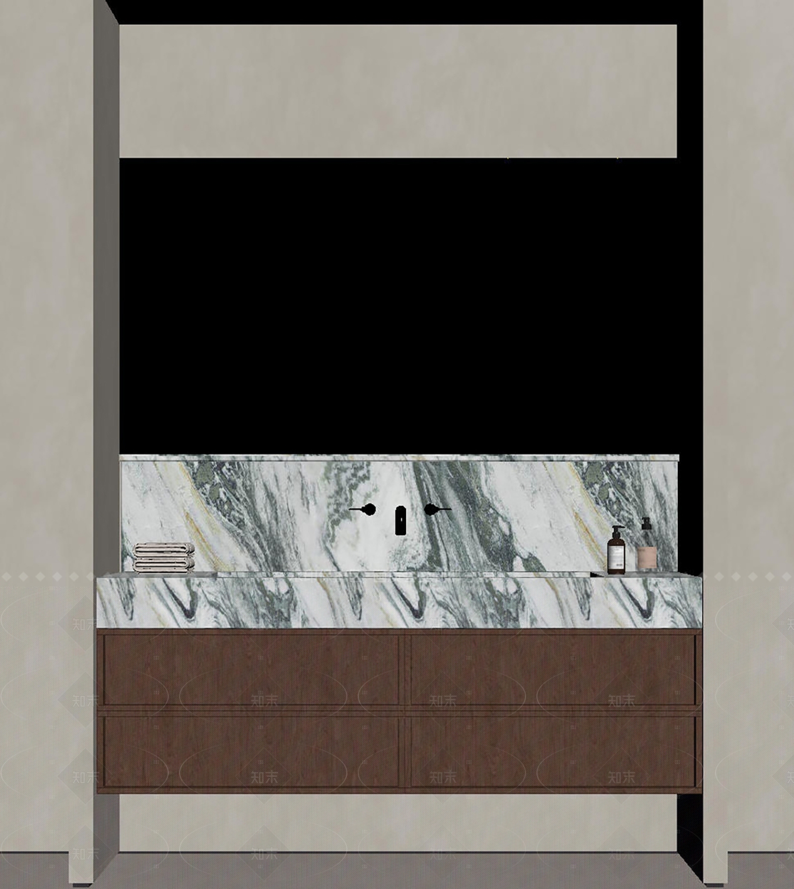 洗手台SU模型下载【ID:1206340269】