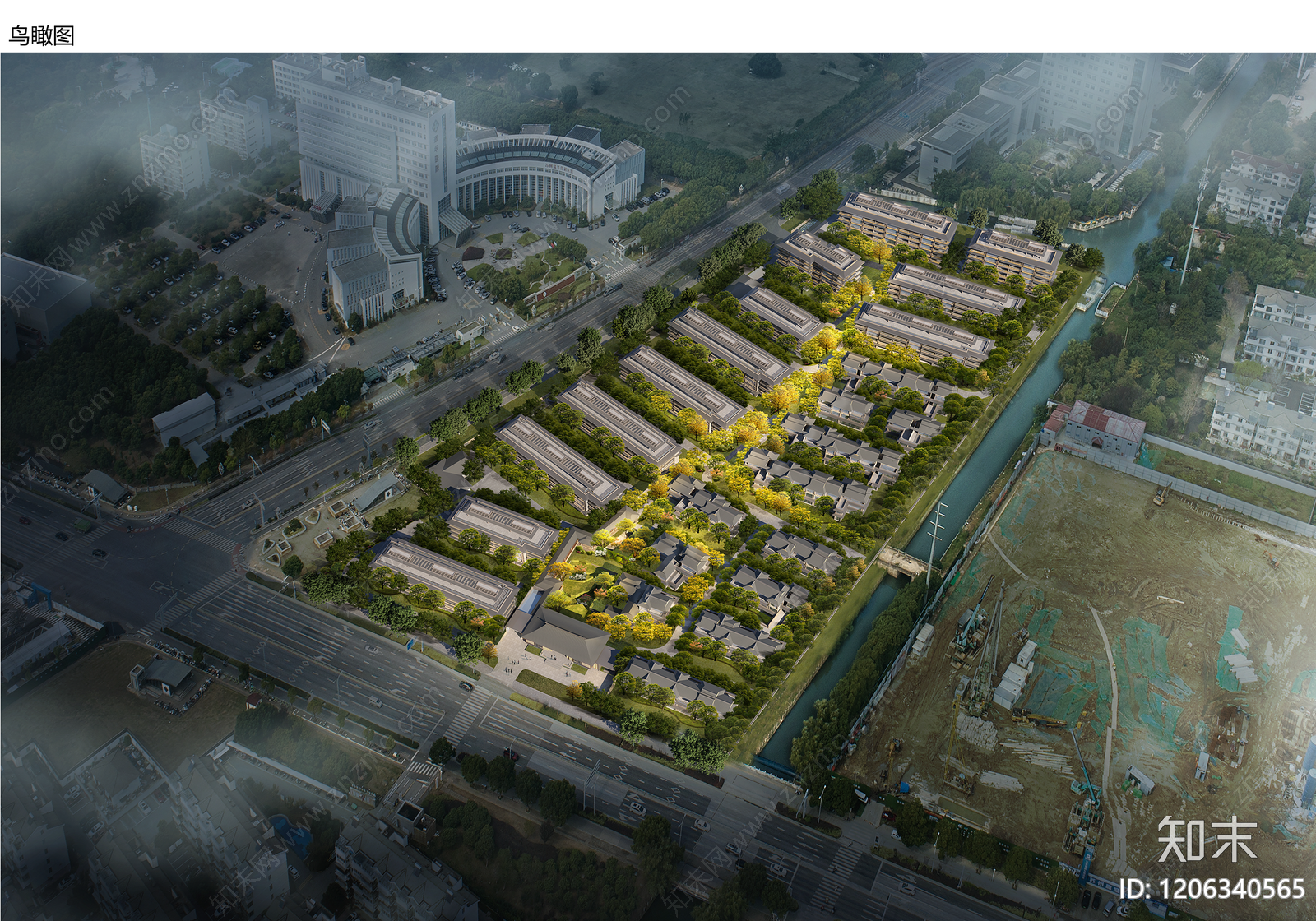 新中式别墅建筑下载【ID:1206340565】