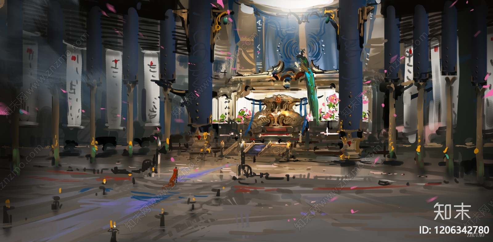 中式建筑群贴图下载【ID:1206342780】