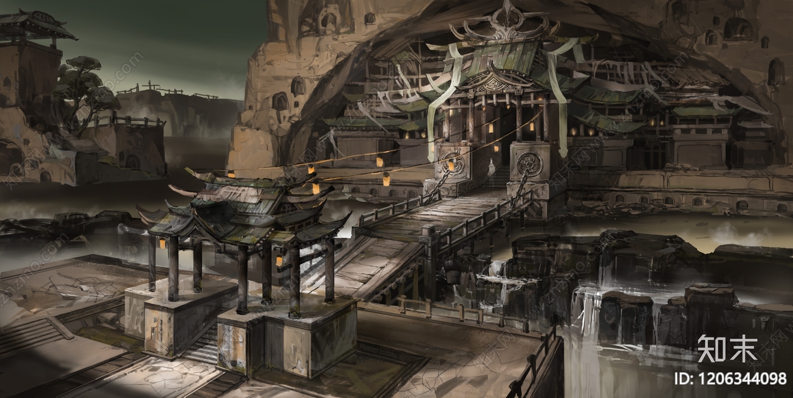 现代中式建筑群贴图下载【ID:1206344098】