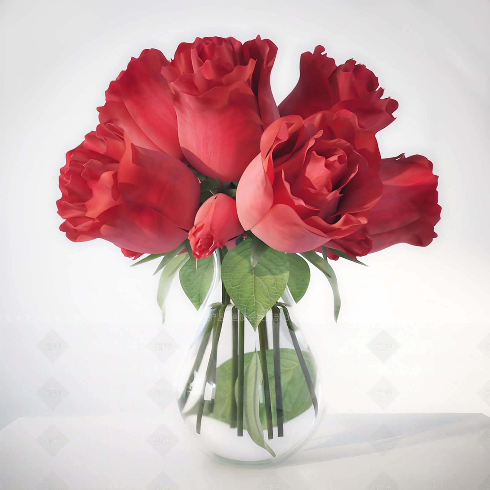 现代简约花艺3D模型下载【ID:1206346013】