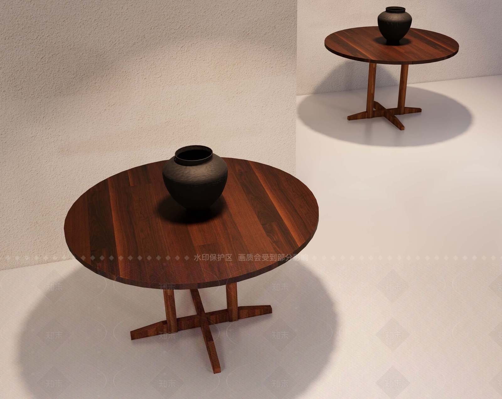 中古侘寂餐桌SU模型下载【ID:1206346896】