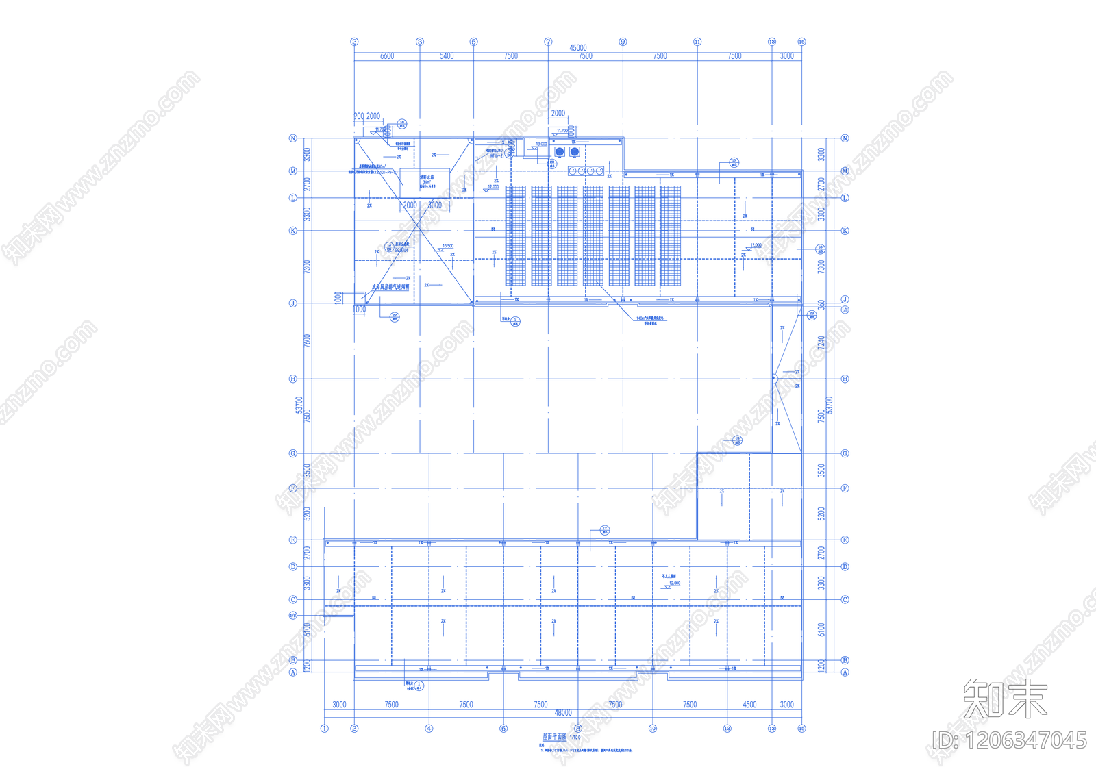 现代幼儿园建筑cad施工图下载【ID:1206347045】