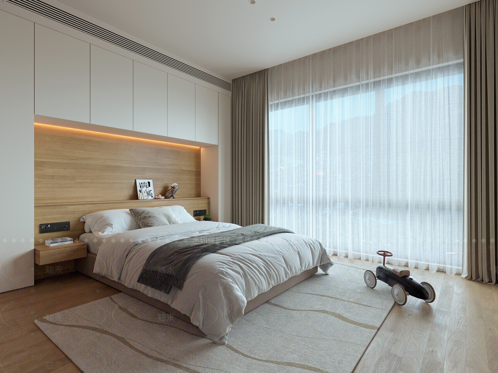 现代极简通用儿童房3D模型下载【ID:1206347038】