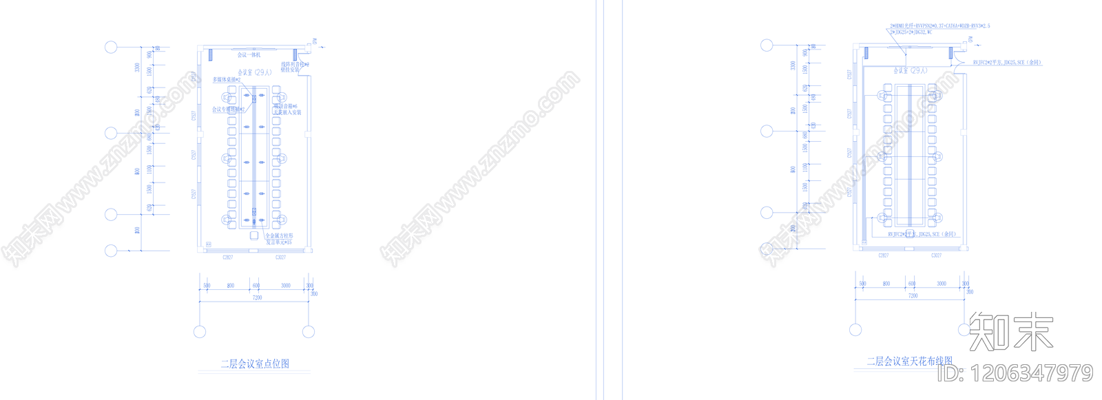 通信网络系统cad施工图下载【ID:1206347979】