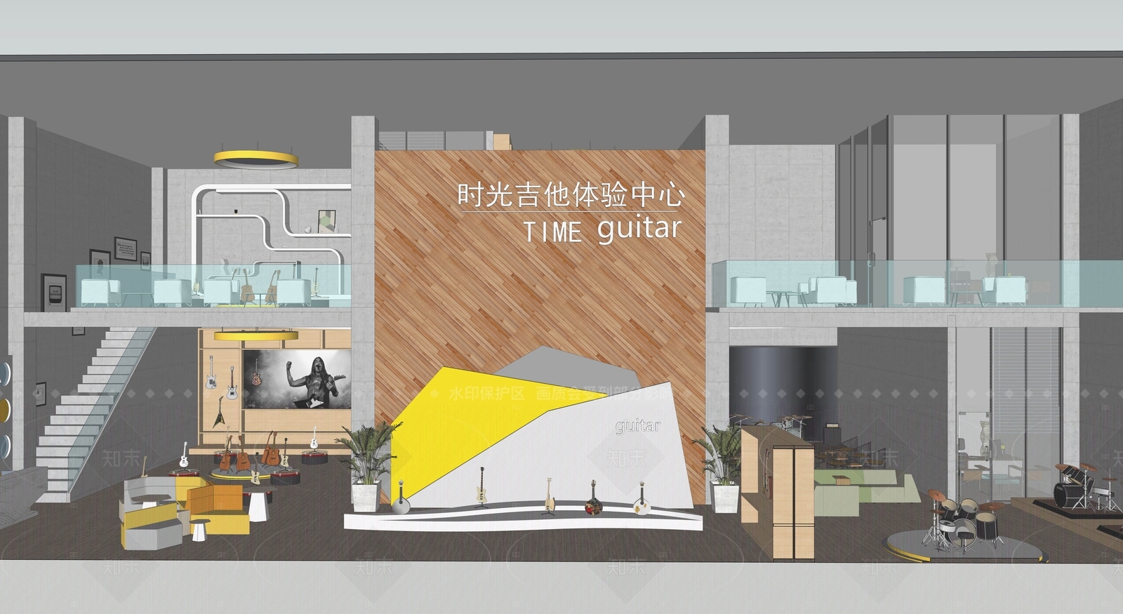 现代简约其他店铺SU模型下载【ID:1206349638】