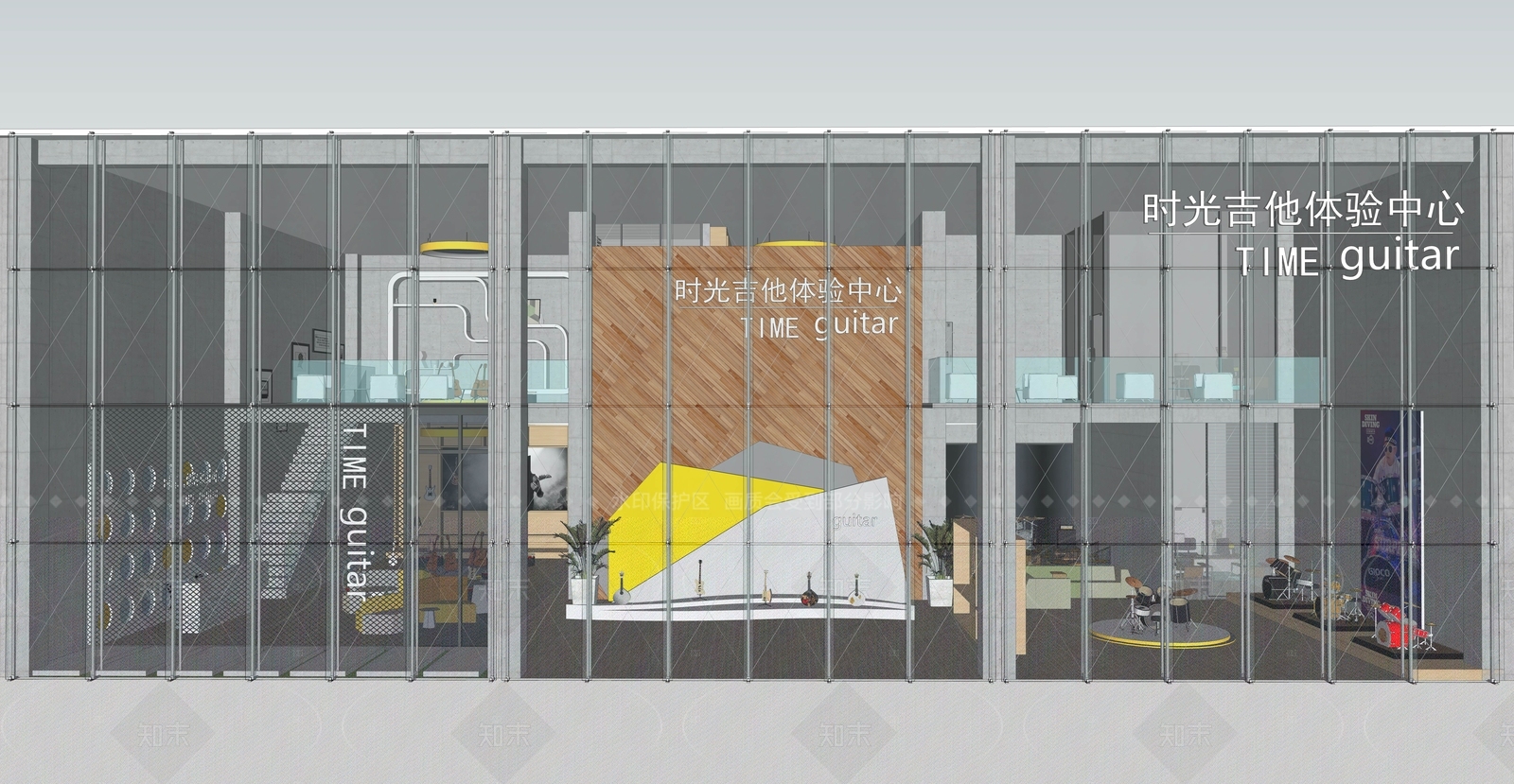 现代简约其他店铺SU模型下载【ID:1206349638】