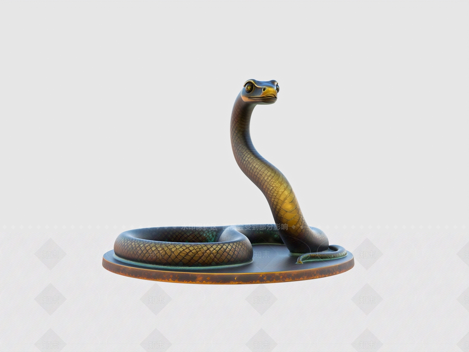 现代中式生肖雕塑3D模型下载【ID:1206353603】