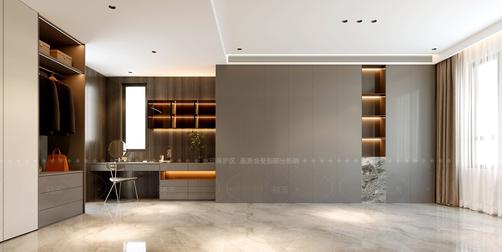 现代意式衣柜3D模型下载【ID:1206368743】