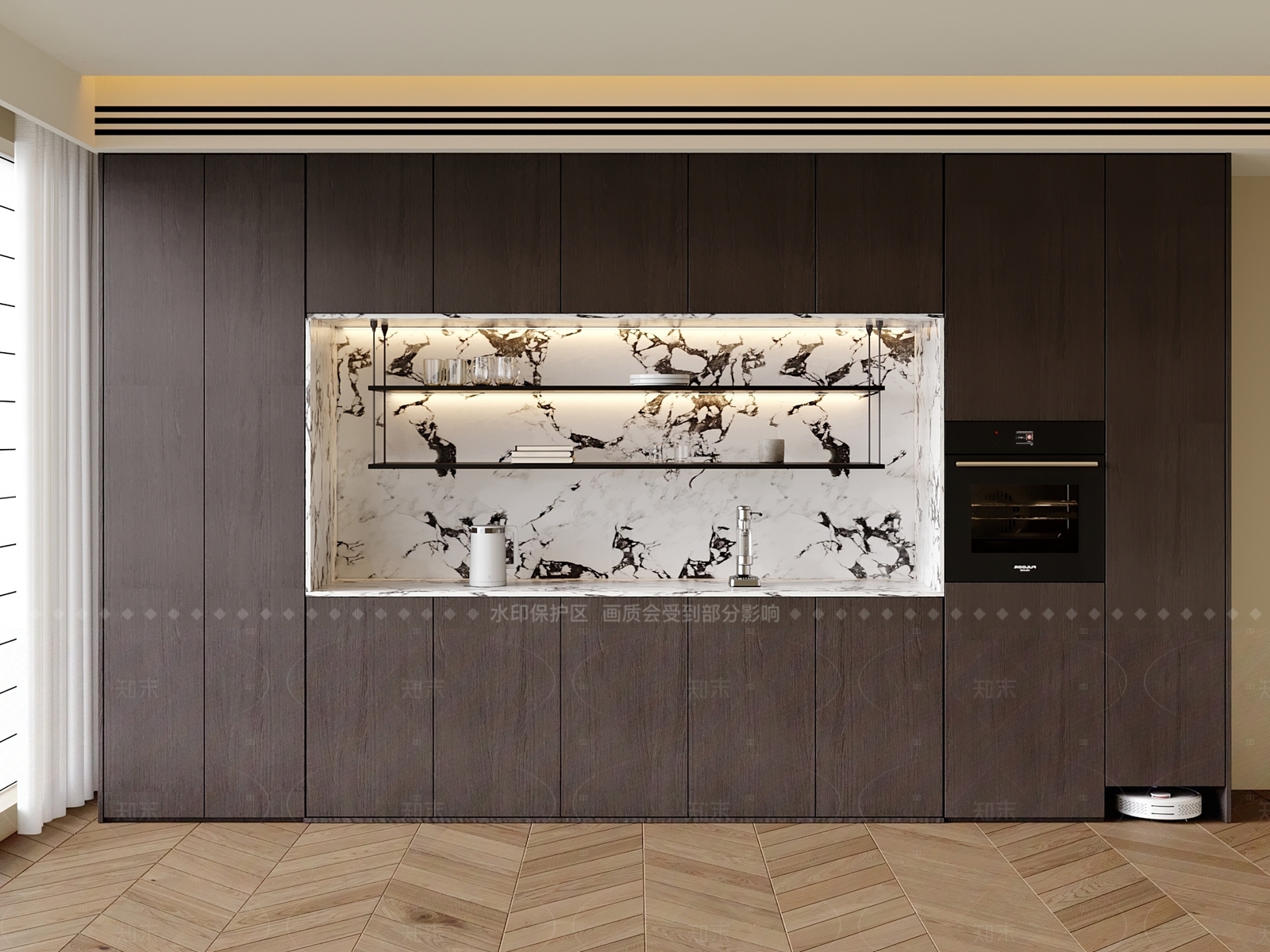 现代简约餐边柜3D模型下载【ID:1206370190】