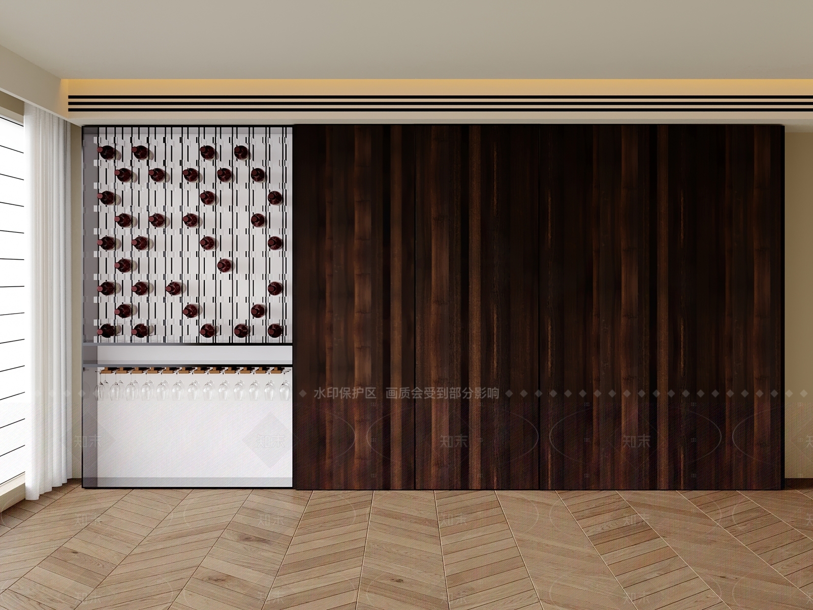 现代简约酒柜3D模型下载【ID:1206371743】