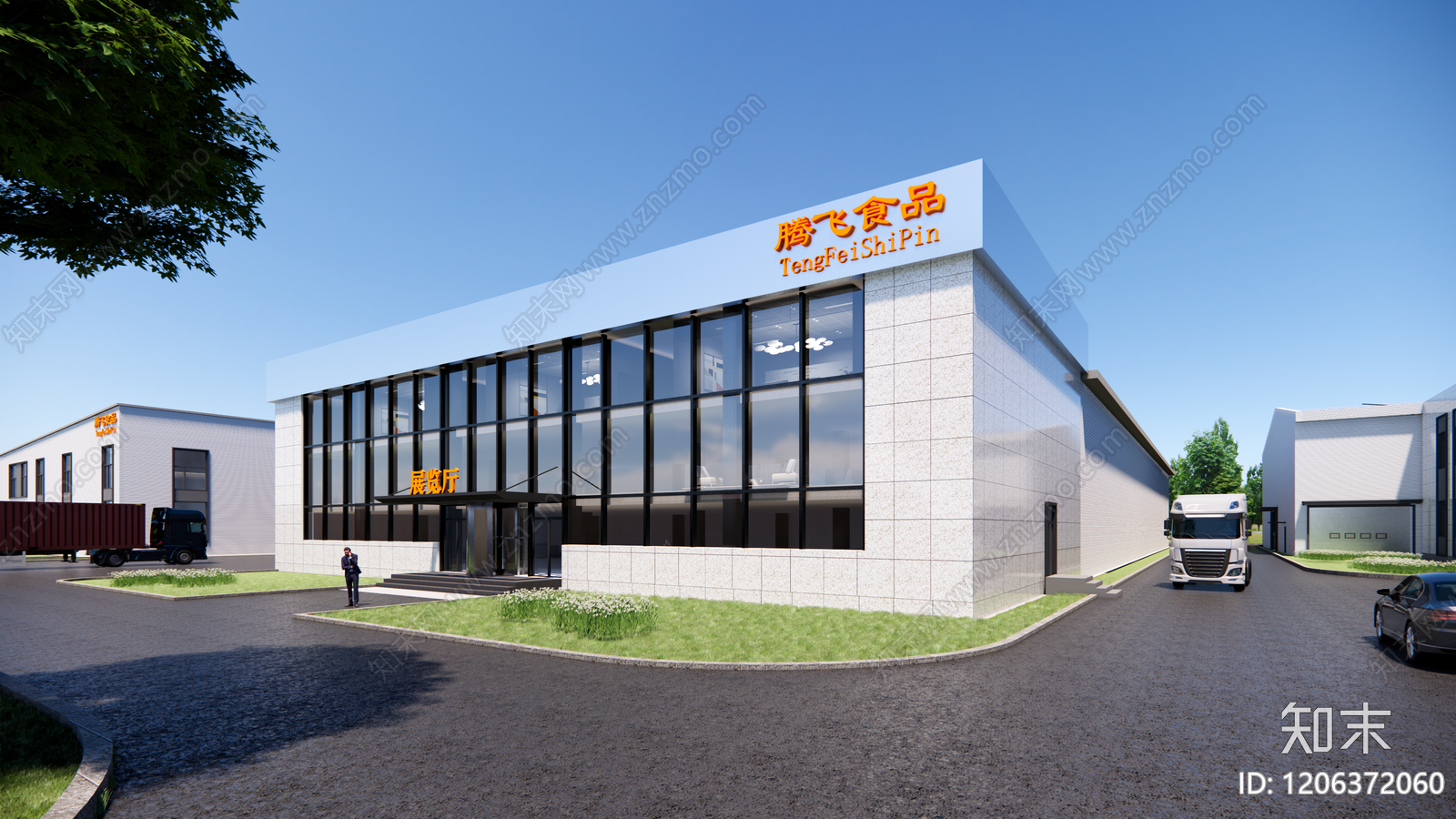 现代新中式办公楼建筑cad施工图下载【ID:1206372060】