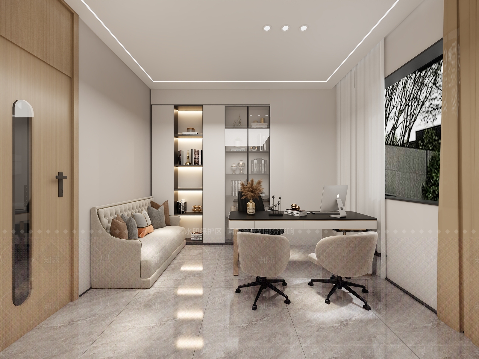现代办公室3D模型下载【ID:1206374153】