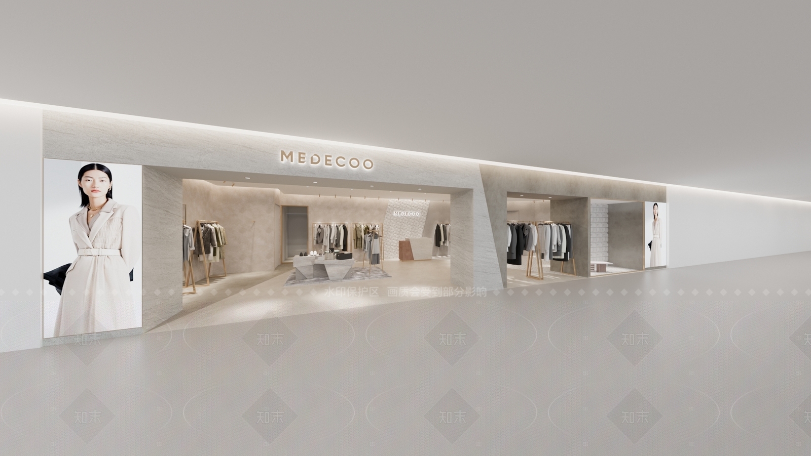 现代服装店3D模型下载【ID:1206376920】