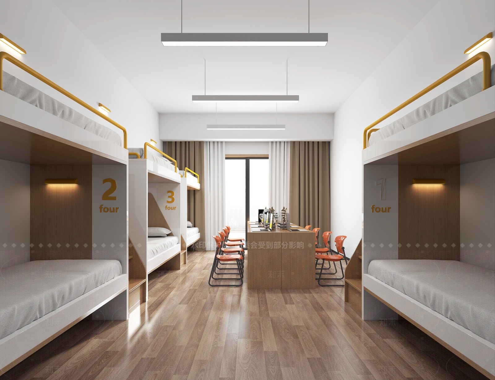 现代宿舍3D模型下载【ID:1206378065】