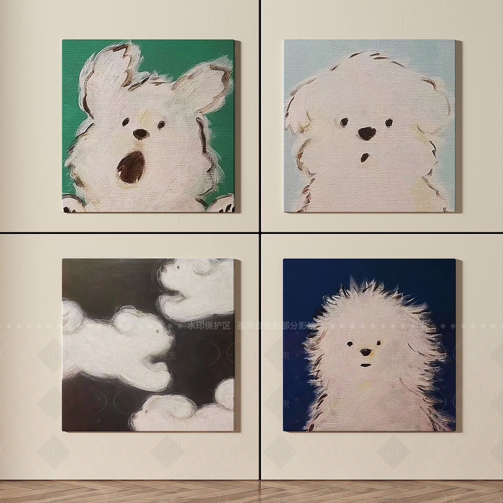 现代简约挂画3D模型下载【ID:1206378350】