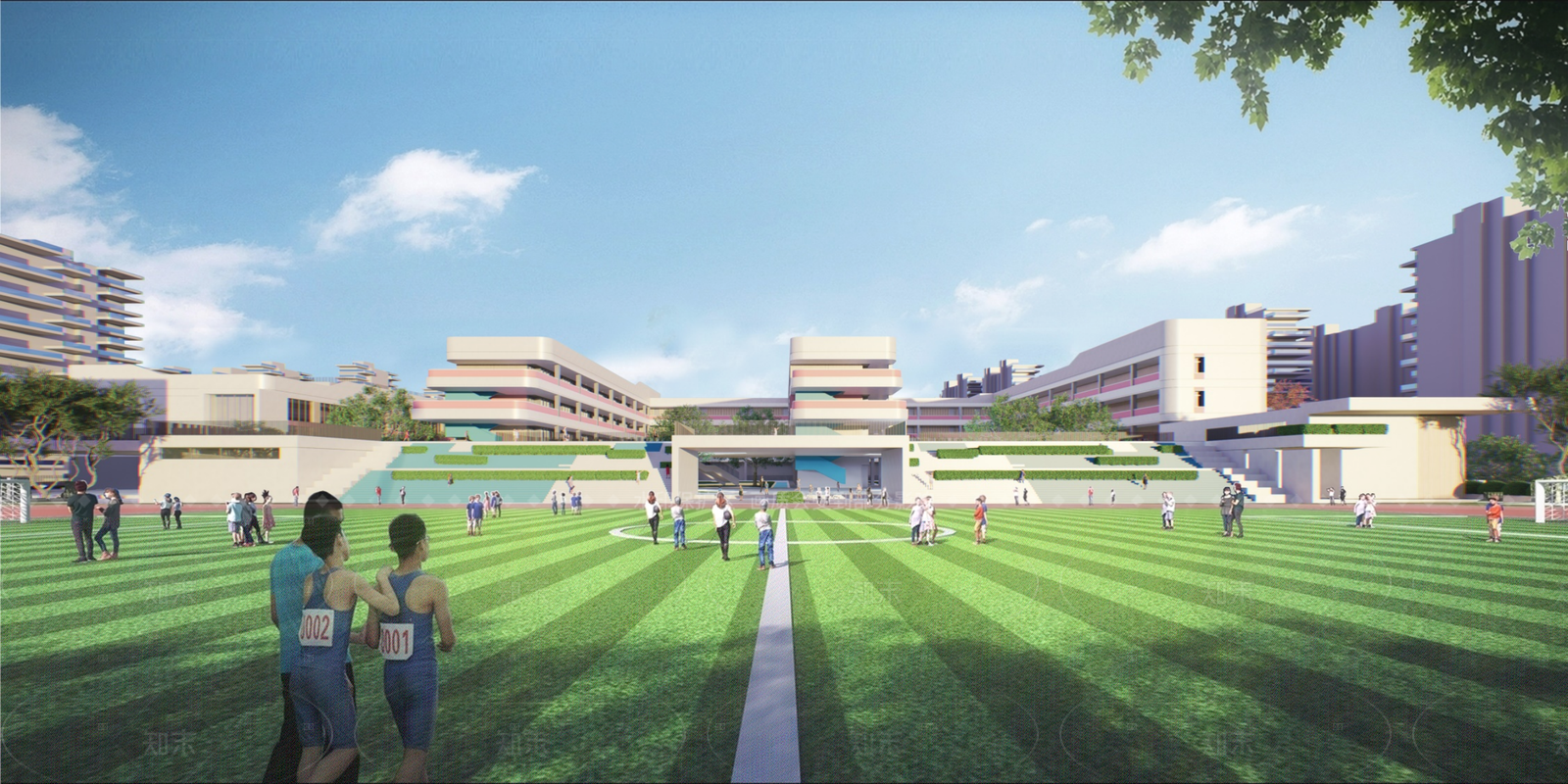 现代小学SU模型下载【ID:1206414411】