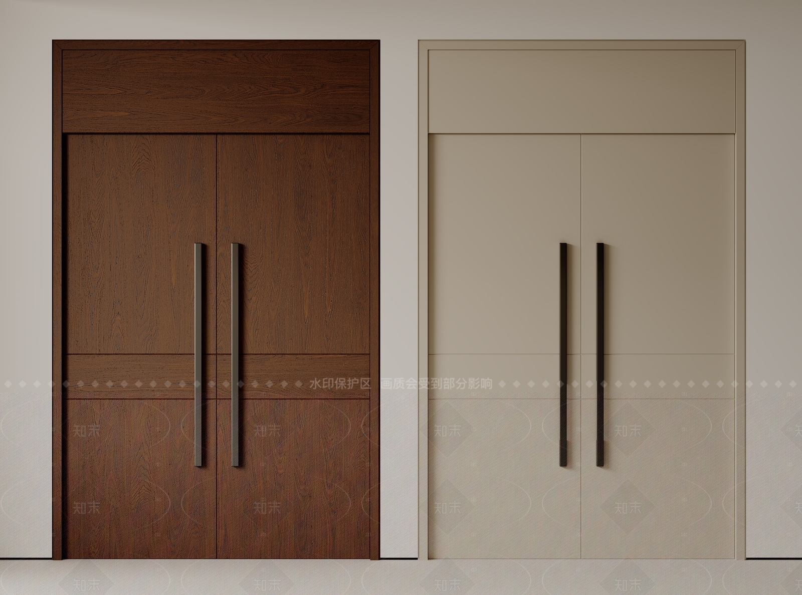 现代中古双开门3D模型下载【ID:1206383604】