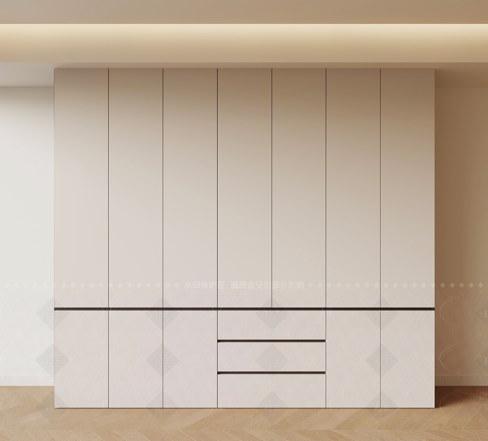 现代衣柜3D模型下载【ID:1206390344】