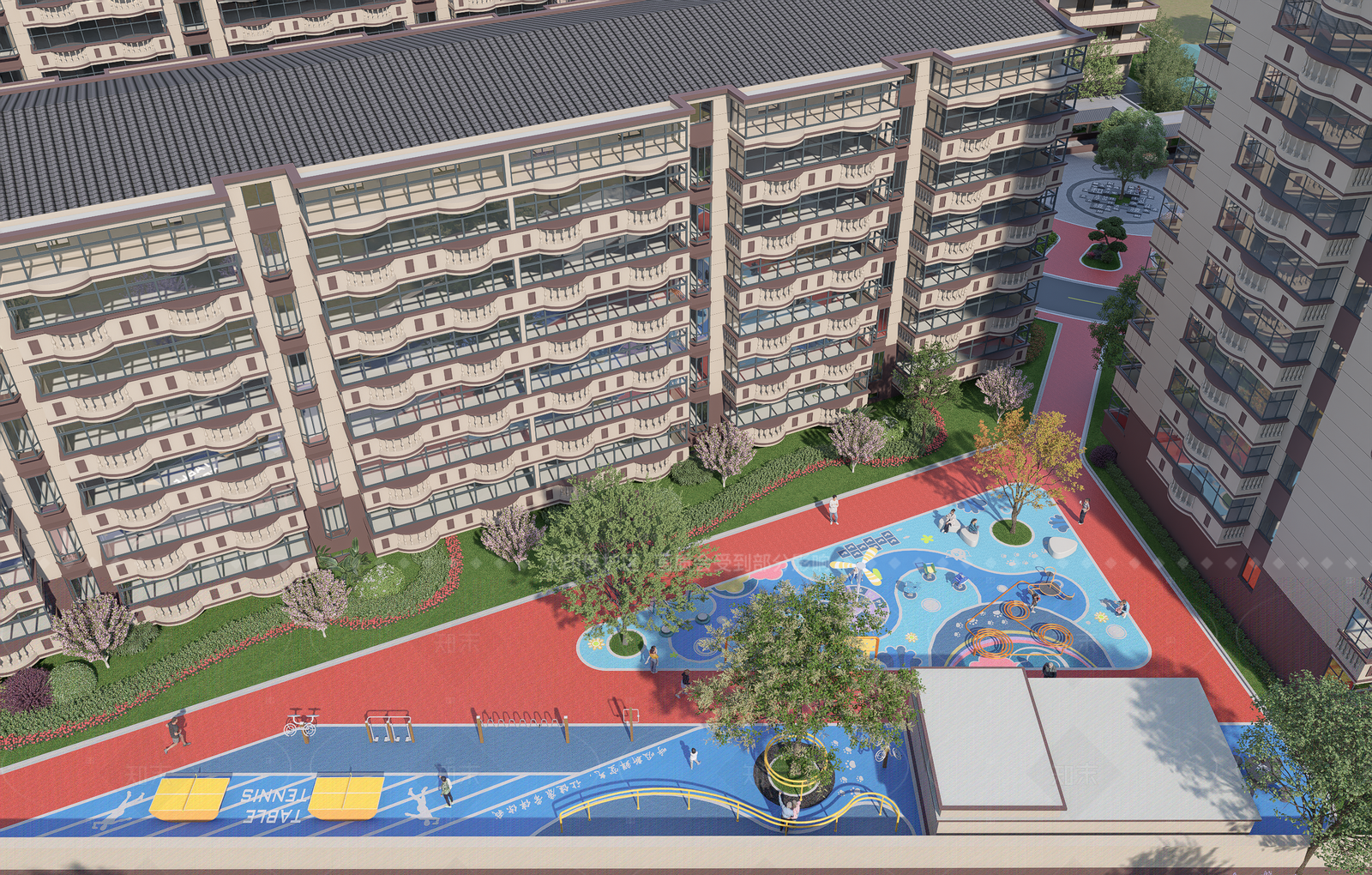 现代小区景观SU模型下载【ID:1206398948】