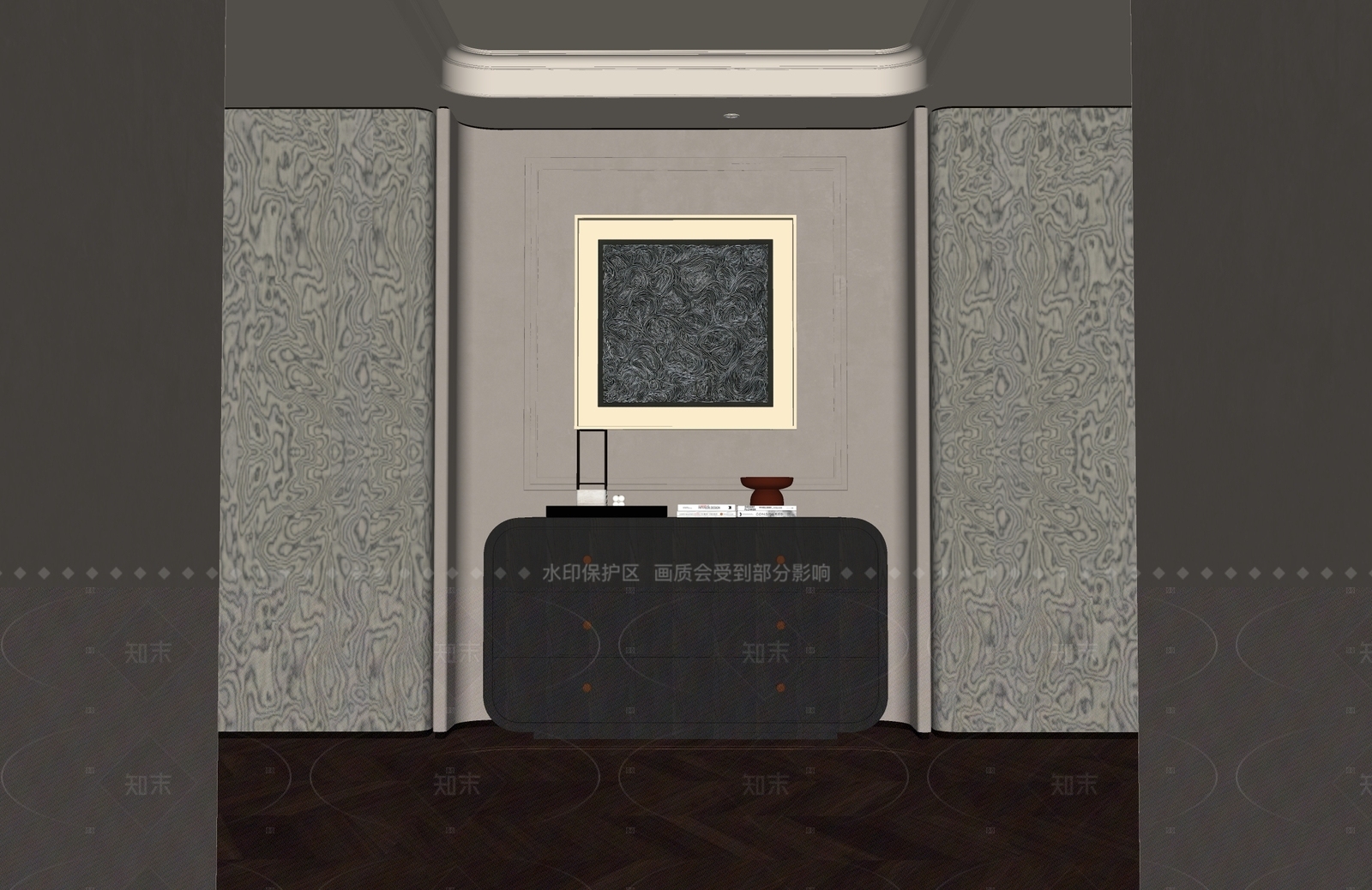 现代复古玄关SU模型下载【ID:1206411125】
