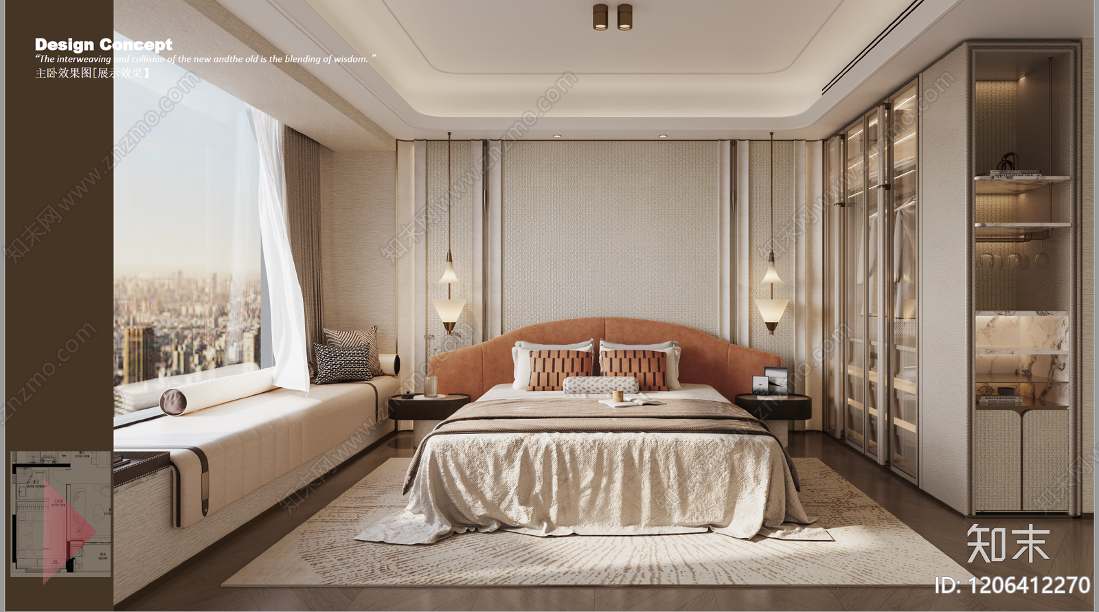 现代法式样板间下载【ID:1206412270】