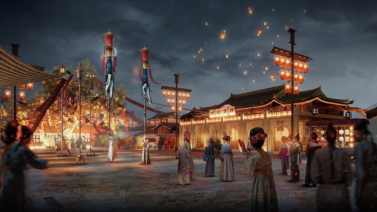 复古欧式商业街SU模型下载【ID:1206412302】