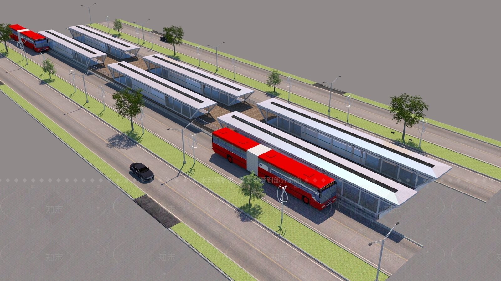 现代汽车站SU模型下载【ID:1206413968】