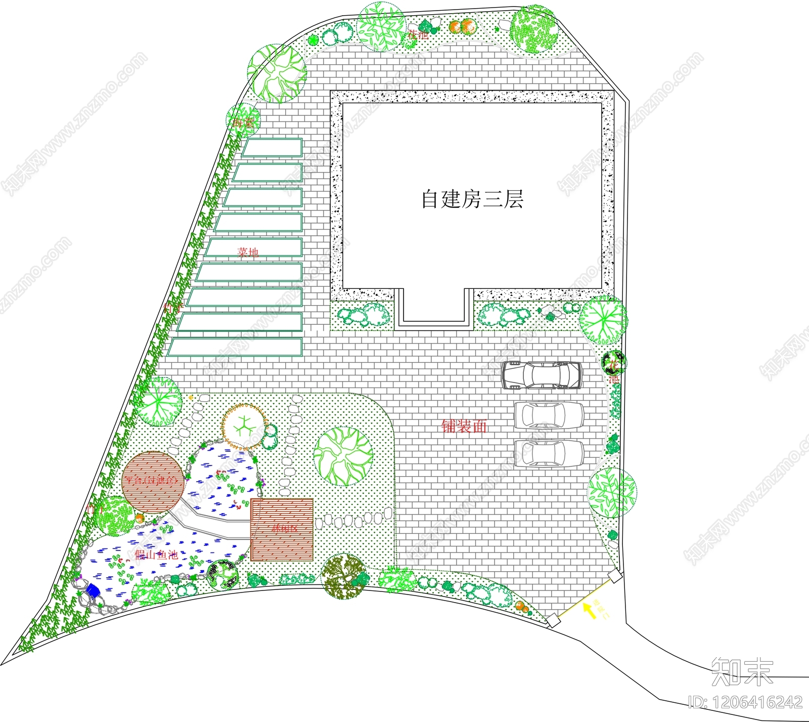 景观平面图cad施工图下载【ID:1206416242】