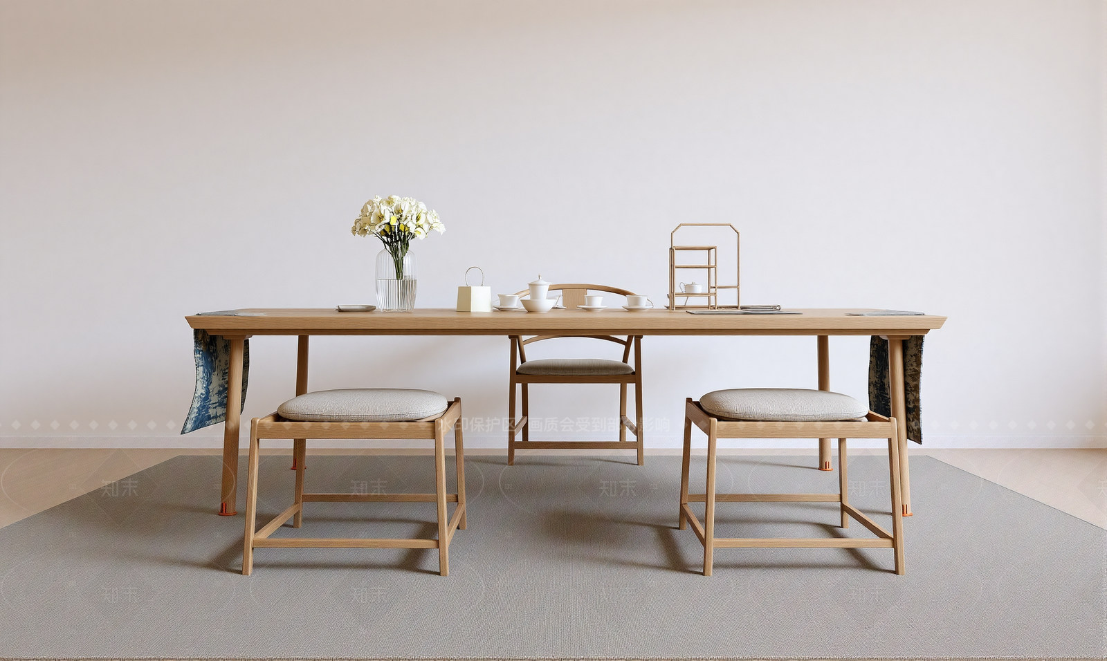 新中式中式茶室SU模型下载【ID:1206417026】