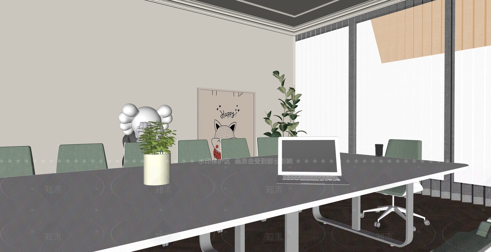 现代会议室SU模型下载【ID:1206417761】