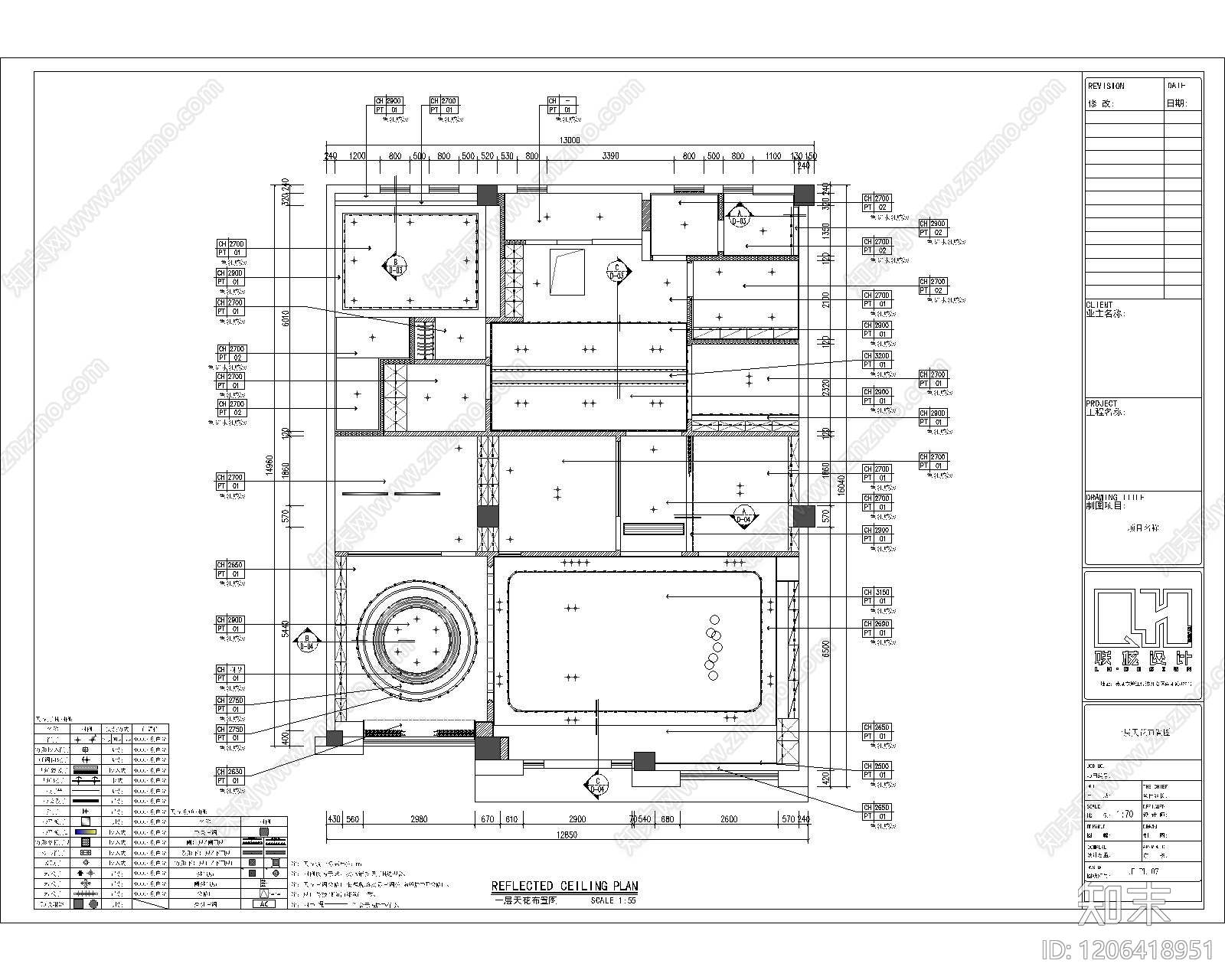 现代美容院cad施工图下载【ID:1206418951】