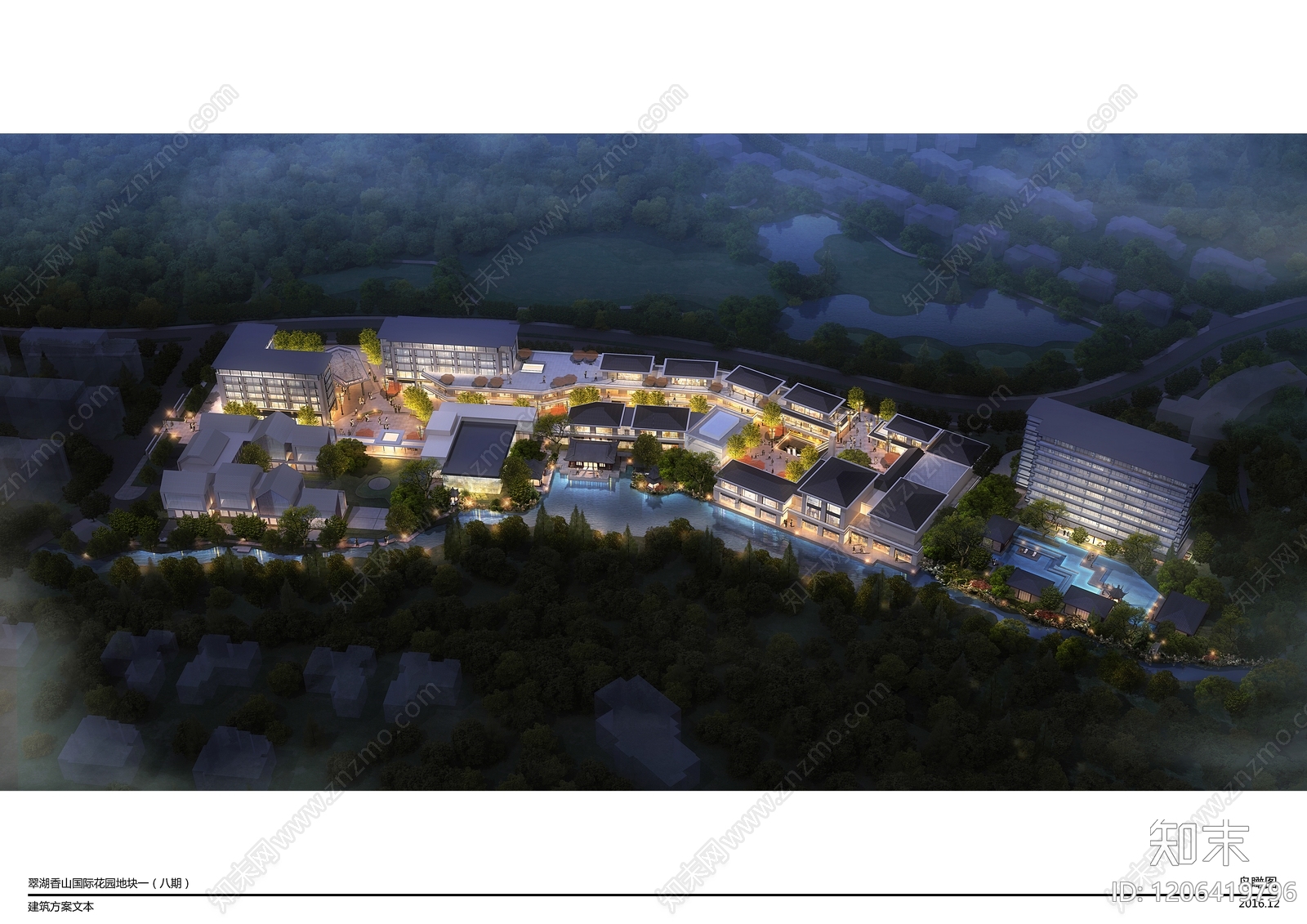 现代新中式商业街区建筑下载【ID:1206419796】