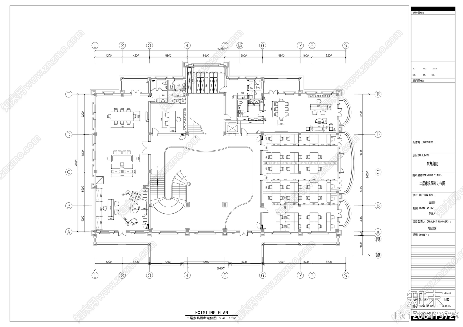 现代欧式会所cad施工图下载【ID:1206419729】