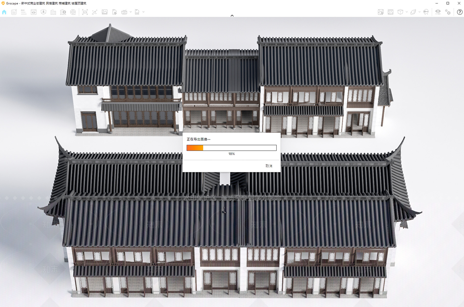 新中式其他景观小建筑SU模型下载【ID:1206420627】