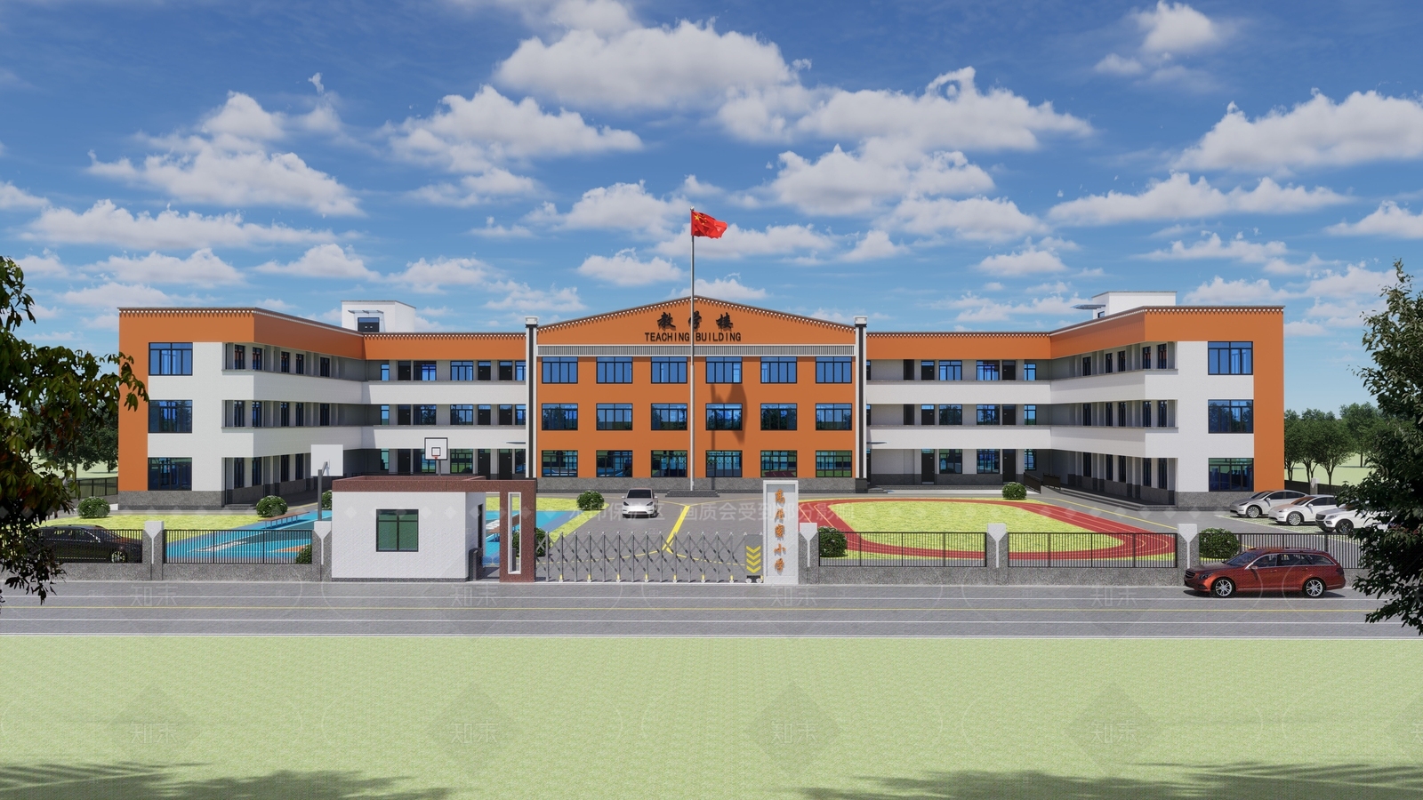 现代学校建筑SU模型下载【ID:1206421264】
