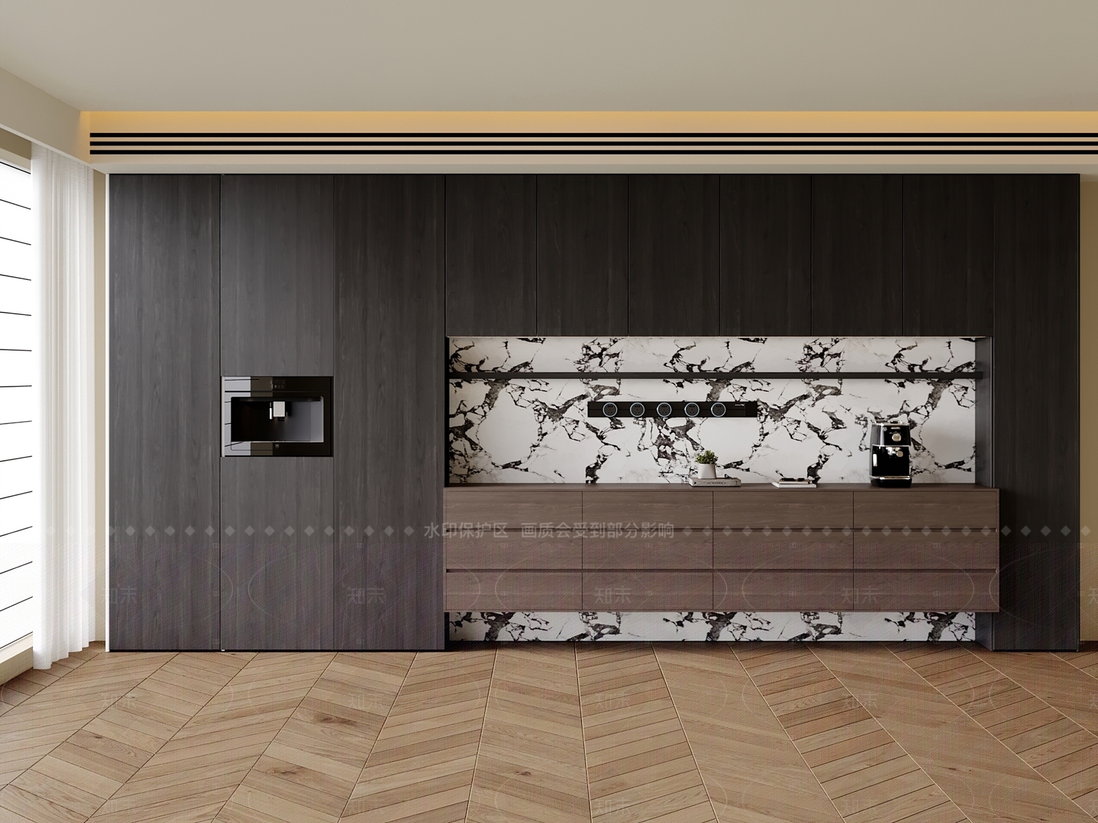 现代意式餐边柜3D模型下载【ID:1206421293】