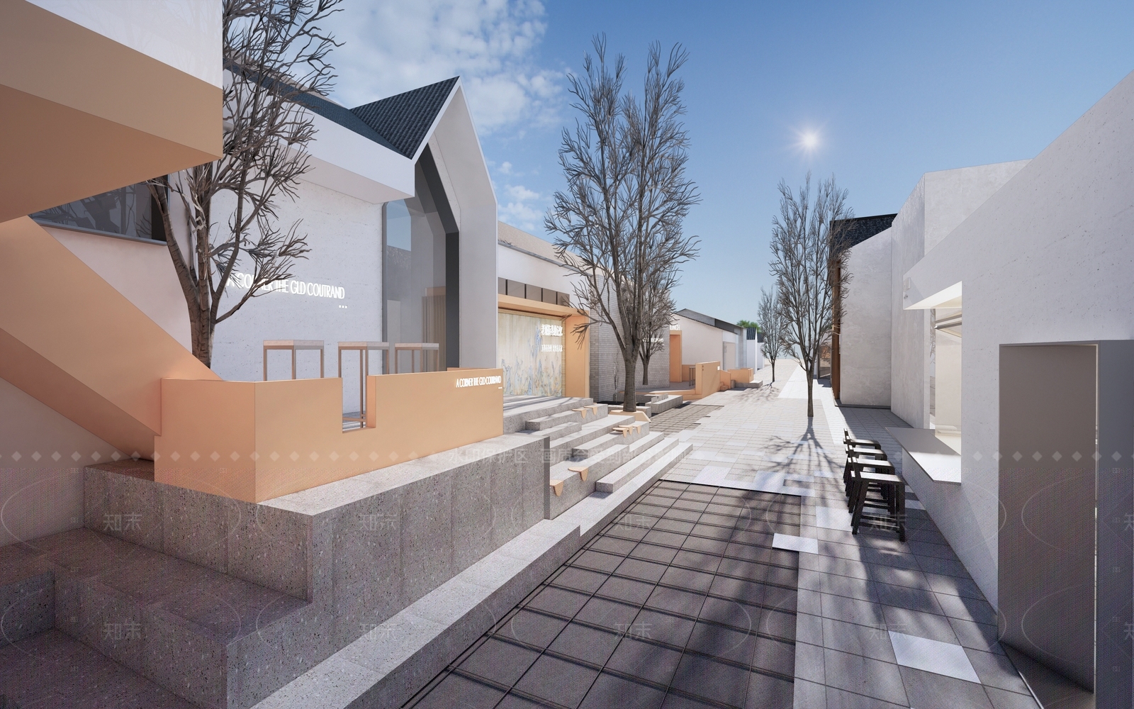 新中式商业街SU模型下载【ID:1206421789】