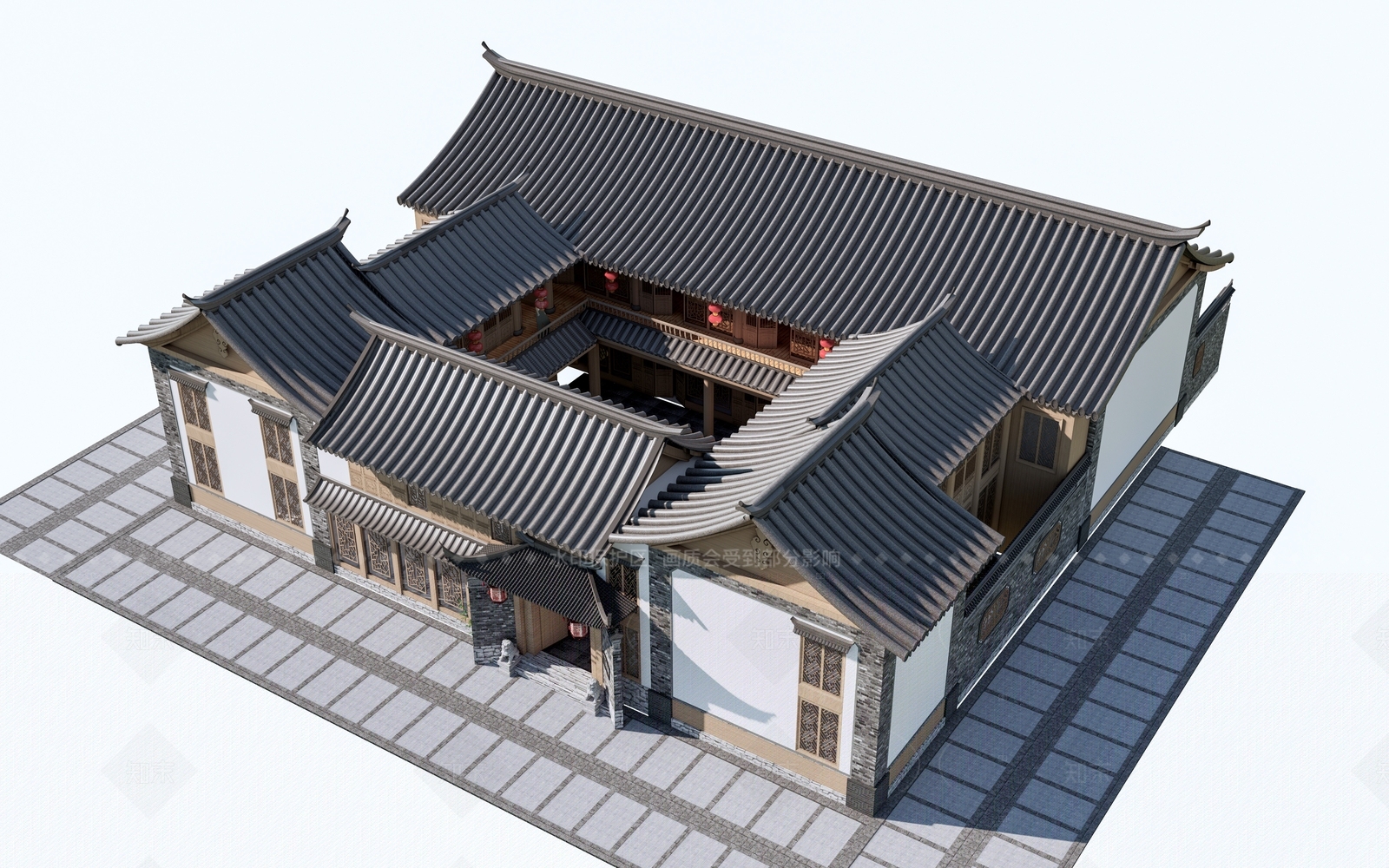 中式其他景观小建筑SU模型下载【ID:1206422407】