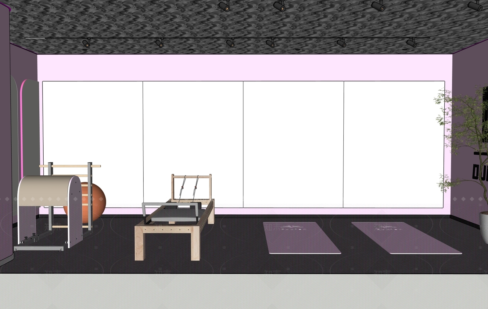 现代极简美容院SU模型下载【ID:1206423329】
