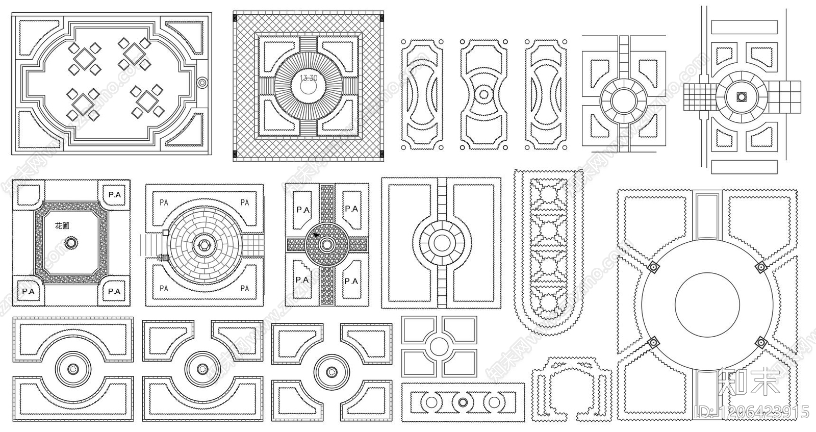 欧式菜园图库施工图下载【ID:1206423915】