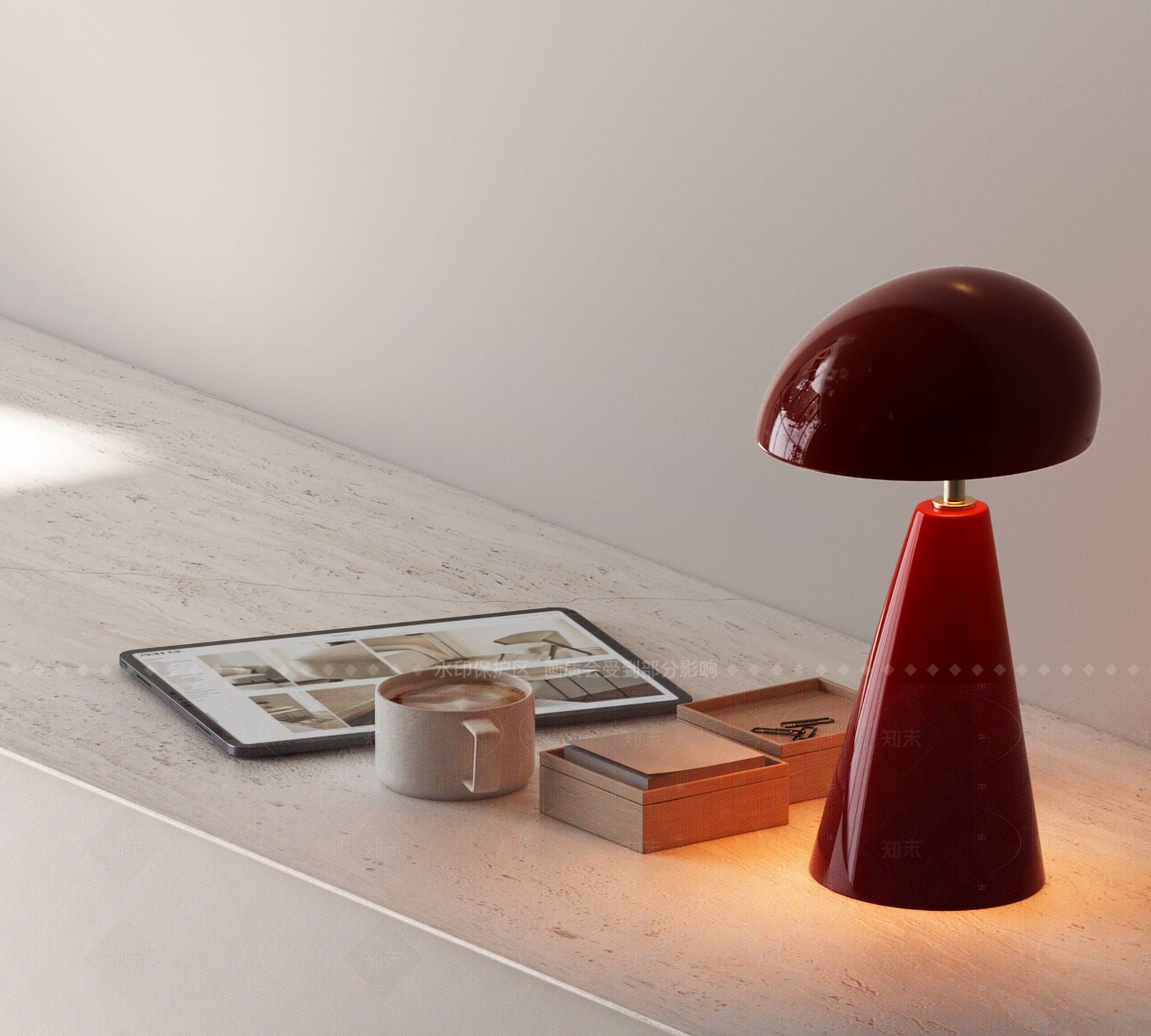 现代极简台灯3D模型下载【ID:1206430445】