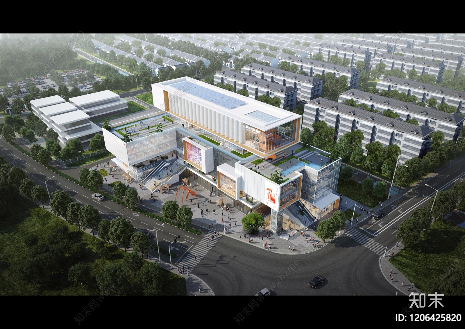 现代邻里中心建筑下载【ID:1206425820】